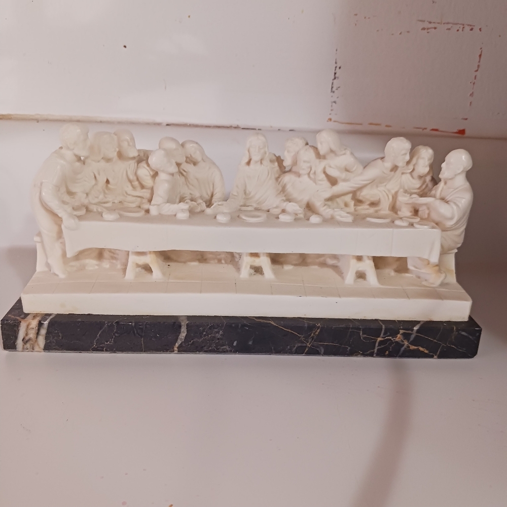 The Last Super Sculpture Jesus Disciples Centerpeice Decor Collectible